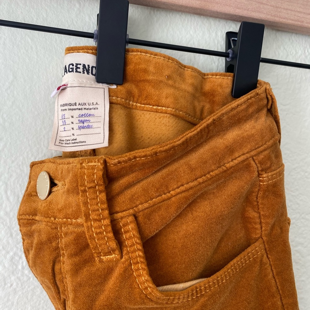 L’AGENCE Marguerite High Waist Skinny Jeans Brown Velvet Size 23